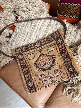 Vintage Carpet Rug Bag Purse